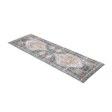 Garvee Tappeto Passatoia Vintage Floreale Antiscivolo Lavabile Poliestere Morbido Resistente Verde 60x230cm per Corridoio e Soggiorno - Verde