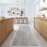 Garvee Alfombra Lavable 80x150 Cm, Alfombra de Pelo Corto Antideslizante, 100% Poliéster, Gris, Ideal para Sala y Cocina - Gris