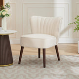 Garvee Silla Acento Terciopelo Respaldo Alto Para Sala Y Comedor, Moderna, Cómoda, Patas De Madera, Fácil Montaje, Resistente