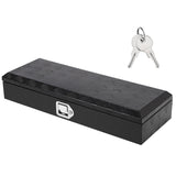 Garvee Caja de Herramientas para Camión de Aluminio Resistente con Cerradura de Seguridad para Camionetas Pickup 88×33×17 cm Placa Diamante - Negro
