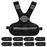 Garvee Chaleco Ajustable con Peso para Mujer, Neopreno, Correas Reflectantes, Entrenamiento y Caminata, 1.8-4.5 kg, Negro - Negro