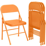 Garvee Sillas Plegables de Acero 4 Pack, Resistente 159 kg, Plegable y Portátil para Oficina y Eventos, 47×50×75 cm, Negro