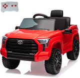Garvee Coche Eléctrico 12V, Mando, Luces LED, Suspensión, Puertas Dobles, Cinturón, Batería Recargable, Asiento Cómodo, 3-6 años, Exterior, Rojo - Rojo