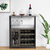 Garvee Armario vino metal PB MDF weinschrank industrial LED ajustable estantes extraíbles acero duradero 70x35x92cm interior cocina sala color quemado - Color Quemado