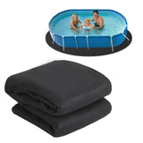 Garvee Tapiz de Suelo Geotextil para Piscina Ovalada de 3.6 x 7.3 m, Capa Base Protectora de 220 g/m² Antiperforación y Antimaleza, Negro - Elipse