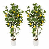 Garvee Plantas Artificiales Realistas 3D UV-Resistentes con Ramas Ajustables para Interiores y Exteriores, Maceta Estable, Decoración Moderna, Verde - Maceta Negra
