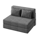 Garvee Sofá Cama Plegable 4-en-1 Convertible Cómodo Tapizado en Corduroy Sala Dormitorio - Gris Oscuro