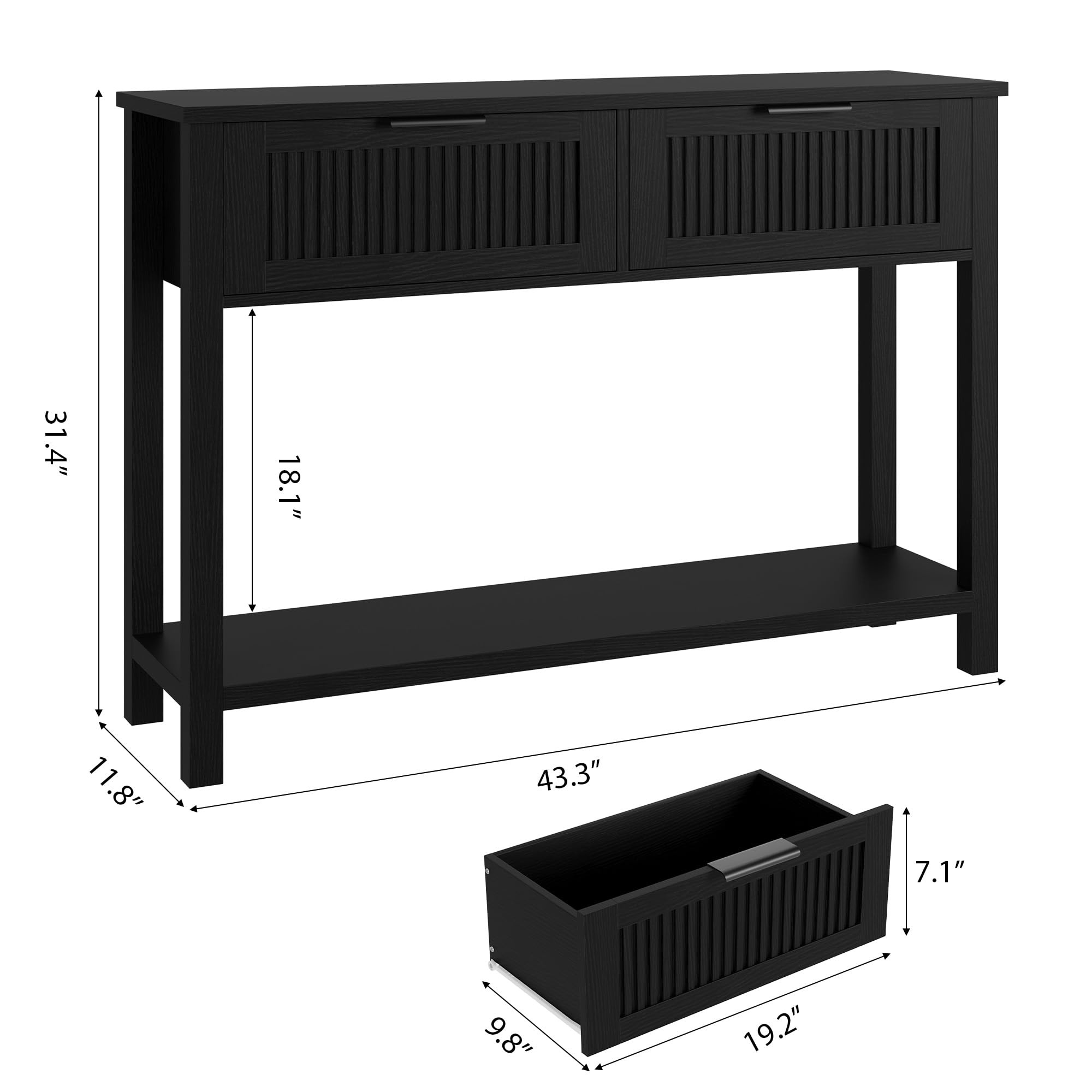 Diseño de estilo rustico con estructura acanalada efecto madera