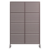 Garvee Valla Metálica Decorativa para Jardín con Diseño en Espiral Antióxido, Fácil Instalación, Acero Resistente, 183 cm Altura, Negro Mate - Marrón （Barra Larga）