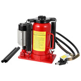 Garvee Gato Hidráulico de Botella 20 T, Hierro Fundido, Manual y Neumático, Para Autos y Camiones, Ajustable, Negro - Rojo