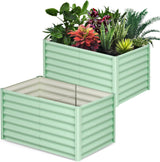 Garvee Huerto Urbano Elevado Resistente al Clima para Aficionados en Patio 180x90x60cm Verde Oliva - Verde Oliva