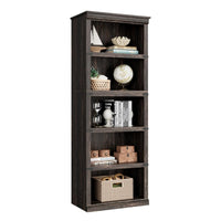 Garvee Estantería Librería De 5 Niveles Con Almacenamiento Para Sala De Estar Dormitorio 62x32x171CM Roble Oscuro