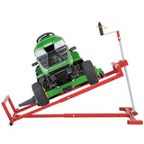 Garvee Elevador de Acero al Carbono para Cortacésped con 400 kg de Capacidad y Elevación Dual, Plegable, Rojo