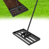 Garvee Rastrillo Nivelador De Césped, Acero Reforzado, Mango Ajustable, Agarre De Goma, Multiuso Para Jardín Y Campo De Golf, 198cm - Negro