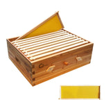 Garvee Caja Super Media para Colmenas Langstroth 10-Marcos con Ventana Acrílica Transparente Madera de Cedro 41×50×17 cm