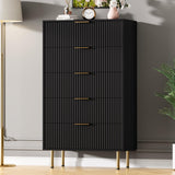 Garvee Cassettiera Moderna 6 Cassetti Effetto Marmo, Mobile Porta TV, Camera Da Letto, Soggiorno, Legno, Spaziosa, Resistente
