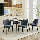 Garvee Sillas De Comedor Tapizadas En Terciopelo Gris Oscuro, Asiento Acolchado, Patas De Madera, Moderno, Juego De 4, Cocina Y Restaurante - Terciopelo