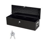 Garvee Caja de herramientas para Camión 99x33x24 cm de Aluminio con Cerradura y Asa de Seguridad para Remolques y ATV Negro - Negro