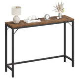 Garvee Mesa Consola Garvee Estrecha MDF Vintage Rústico Marco de Metal para Pasillo Sala de Estar 100x23x80cm - Vintage