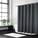 Garvee Cortina de ducha de tela pesada 240GSM color gris oscuro 180x200cm para baño hotel - Gris Súper