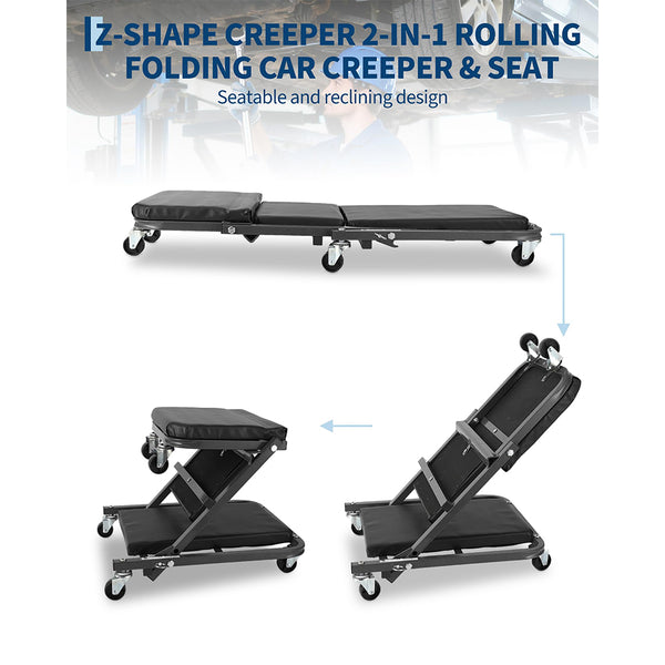 Taburete mecánico plegable en 3 segundos