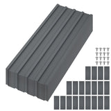 Garvee Paneles Metálicos para Techo 20Pcs Acero Galvanizado Resistente Anticorrosión Kit para Cobertizo Jardín 110×45 cm - Gray