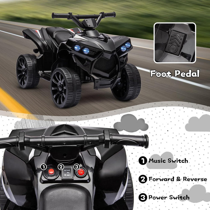 E-Quad con controles intuitivos y pedales ergonómicos