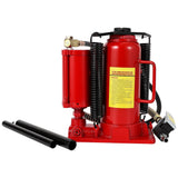Garvee Gato Hidráulico de Botella 12 T con Operación Manual y Neumática de Hierro Fundido y Altura Ajustable de 25 a 49,5 cm para Camiones y SUV, Rojo - Rojo