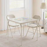 Garvee Juego De Mesa Plegable Con 4 Sillas Acolchadas, Portátil, Estable, Ahorro De Espacio, Acero Con PU, Para Juegos Y Comidas