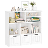 Garvee Organizador De Juguetes Para Niños Con 3 Cajones Móviles, Estantería Multifuncional De MDF, Ruedas Ocultas, Seguro Y Versátil Para Dormitorio Y Sala De Juegos