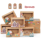 Garvee Caja De Galletas Navideñas Con Ventana Transparente - Diseño Festivo, Material Resistente, Ideal Para Regalos Y Dulces En Navidad