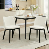 Garvee Sillas De Comedor Tapizadas En Lino, Asiento Acolchado, Patas De Madera, Juego De 2, Moderno, Antideslizantes, Cocina Y Restaurante, Neutro - Lino