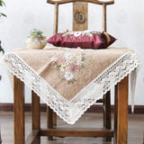 Garvee Kit De Bordado Para Mantel Cuadrado 90x90 Cm Con Aguja E Hilo Tela Marrón Ideal Para Manualidades En Casa - Marrón (Producto Sin Terminar)