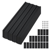 Garvee Paneles Metálicos para Techo 20Pcs Acero Galvanizado Resistente Anticorrosión para Carports Jardines 43.3x17.72 in - Black