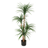 Garvee Árbol Artificial Dracaena 122 cm - Realista, Ajustable, Tronco Texturizado, Hojas Vibrantes, Material Duradero, Base Estable - para Salones y Oficinas, Verde - Verde