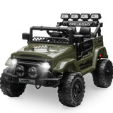 Garvee Coche Eléctrico 12V, Bluetooth, Luces LED, Seguridad, Control Remoto, 3-6 años, Interior y Exterior, Verde - Verde
