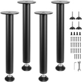 Garvee Patas De Escritorio Ajustables 40,6 Cm Acero Reforzado Negras Para Bricolaje Y Oficina - Tipo Columna A 30 Pulgadas