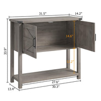 Garvee Consola de mesa Garvee con 2 cajones y estante inferior para entrada, sala de estar, pasillo, 110x30x78CM, estilo ratán gris