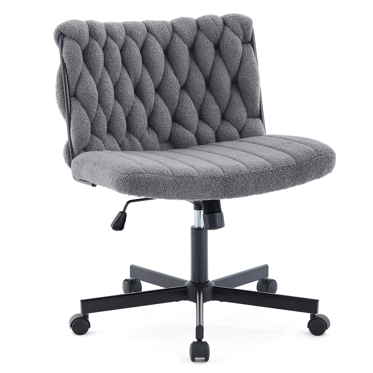 Garvee Silla de Escritorio Ancha con Ruedas y Respaldo Ergonómico de 65 cm con Capacidad de 136 kg para Oficina y Dormitorio, Gris