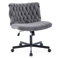Garvee Silla de Escritorio Ancha con Ruedas y Respaldo Ergonómico de 65 cm con Capacidad de 136 kg para Oficina y Dormitorio, Gris