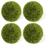Garvee Set de 4 Bolas de Buchsbaum Ø30 cm, UV-Resistente, Impermeable al Agua, Material PE, Fácil de Mantenimiento, Colgante para Decoración de Jardín y Boda, Verde - Mizilan