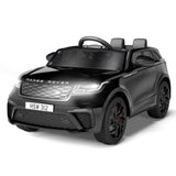 Garvee Coche Eléctrico 12V, Control Remoto, Música, Batería Duradera, Material Seguro, Función de Balanceo, 3-6 años, Interior y Exterior, Negro - Negro