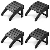 Garvee Reposapiés para Silla Adirondack HDPE Resistente al Clima con Tornillos de Acero Inoxidable para Jardín y Piscina 18'' Curvo Blanco - Negro