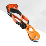 Garvee Set de Cuerda de Remolque para SUV & ATV con Polea de Desvío y Grillete D-Ring 19 mm Acero Galvanizado, 7,6x610 y 7,6x244 cm, Kit Rescate Offroad - Naranja