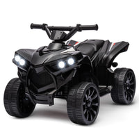 Garvee Quad Eléctrico 6V ATV, Luces LED, Música, Velocidad 3 km/h, Material PP Resistente, 2-5 años, Interior y Exterior, Negro