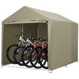 Garvee Cobertizo Para Bicicletas Resistente Y Seguro Acero Duradero Fácil Montaje Protección Contra Clima Ideal Para Jardín - Verde
