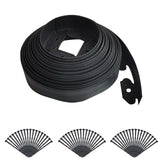 Garvee Kit de bordes para jardín flexible sin excavación de 1000cm, PE resistente, 10cm de alto, verde - Negro