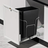 Garvee Organizador De Basura Extraíble Bajo Gabinete Acero Inoxidable Estante Deslizante Ajustable Soporta Botes De 35L Cocina