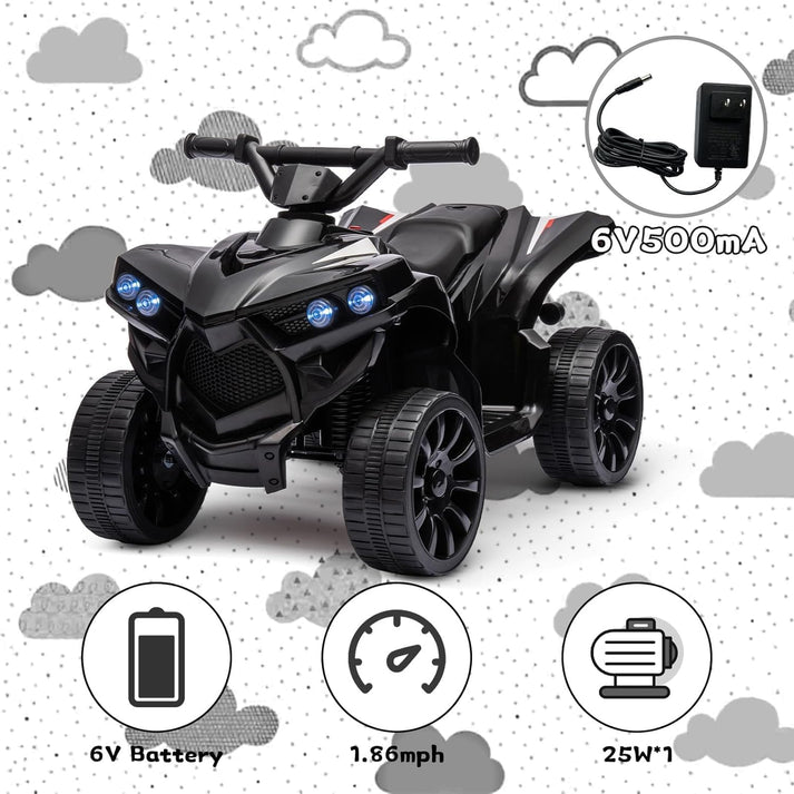 E-Quad eléctrico infantil con batería 6V y capacidad 25kg
