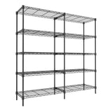 Garvee Estantería de Alambre 5 Niveles Ajustable Acero Revestido para Garaje y Almacén 150×150×35 cm